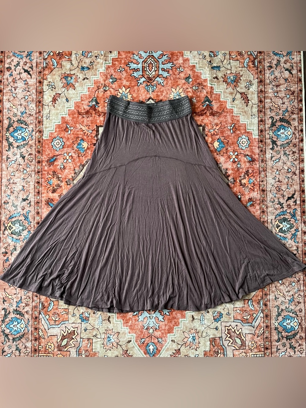 Anthropologie Lapis Mocha Maxi Skirt